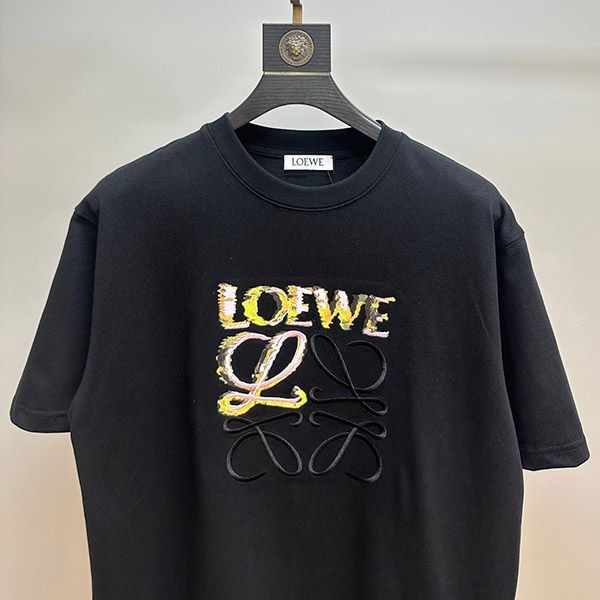 絶対欲しい！ロエベ コットン アナグラム 半袖 Tシャツ loc41817
